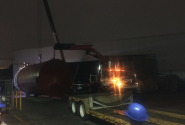 MANIOBRA PARA COLOCAR TANQUE SOBRE LOW BOY<br>